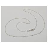 Silver Chain Necklace 20" Long Stamped 925