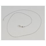 Silver Chain Necklace Stamped 925 18"