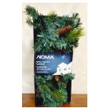 Noma Battery Operated Green 9 Foot Garland