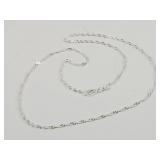 Silver Chain Necklace Stamped 925 18"