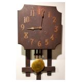 Gorgeous Antique Mission Style Wall Clock Wood