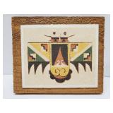 1979 Native American Sand Picture The Thunderbird