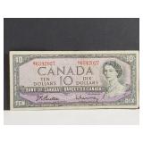 1954 Canadian 10.00 Ten Dollar Bill