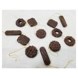 Chocolate Covered Cookies Hanging Ornaments LOT