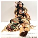 HUGE 28" Porcelain Native Woman Doll