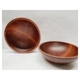 2 Baribocraft Wooden 11" Bowls