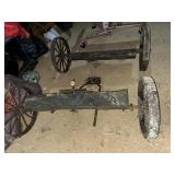(2) Wagon Axles w/(4) 24 Inch Iron Wheels