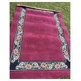 Maroon Area Rug 69 Inches x 104 Inches