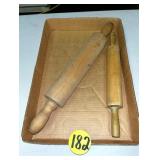 (2) Wood Rolling Pins