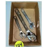 (3) Crescent & Craftsman Adjustable Wrenches