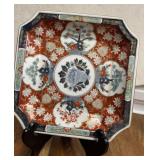 Signed Oriental Porcelain Imari Dish