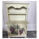 Decorative Small Handpainted Stepback Cupboard