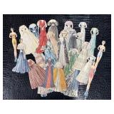 Lots of Vintage Paper Dresses and Doll