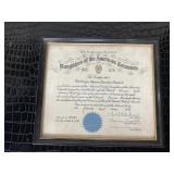 Vintage certificate 1970