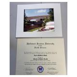 Diploma and photo