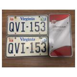 (2) Virginia License Plates