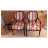 2 LANE ARM CHAIRS (NEED RE-UPHOLSTERED)