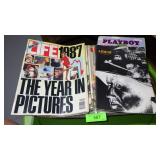 1974 PLAYBOY MAGAZINE, 1987 LIFE MAGAZINE, VTG>>>>