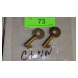 2 VINTAGE C&NW RAILROAD KEYS