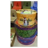 3 CHRISTMAS HAT BOXES- GREAT STORAGE FOR ORNAMENTS