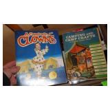 VINTAGE DICTIONARY, CAMPING BOOK, CLOWN BOOK, >>>