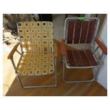 2 VINTAGE FOLDING LAWN CHAIRS