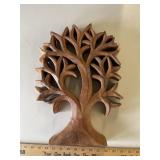 Wood carved tree