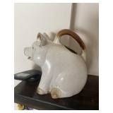 Pottery pig pitcher