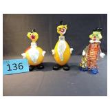 Vintage Murano Hand Blown Clown Decanters/Figurine