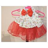 Red Mini Rose Taffita Dress