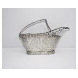 Vintage Metal Wicker Woven Wine Bottle Basket