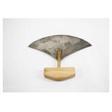 Hand Crafted Inuit Ulu Knife w Wood Handle