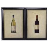 Pair French Wine Art Prints