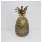 Solid Brass Pineapple Lidded Jar / Box