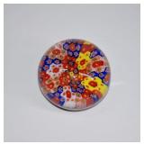 Vintage Millefiori Glass Paperweight