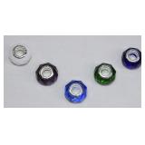 5pc New .925 Pandora Style Art Glass Beads