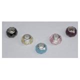 .925 New 5pc Pandora Style Art Glass Beads