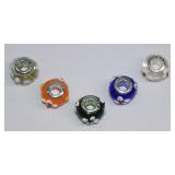 .925 New 5pc Pandora Style Art Glass Beads