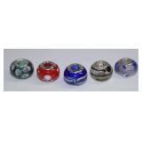 5pc New .925 Pandora Style Art Glass Beads