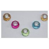 5pc New .925 Pandora Style Art Glass Beads