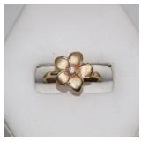 14kt Gold & Diamond Ring Sz 6.5