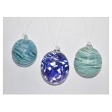 3 pcs Hand Blown "Freindship" Balls