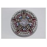 Vintage Perthshire Star Millefiori Paperweight