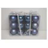 2 NEW (12) Packs Dark Blue Christmas 2" Balls