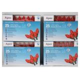 4 New Apex Indoor / Outdoor 25 LED Lights RED