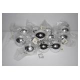 12 NEW 90mm (3") Silver Christmas Balls