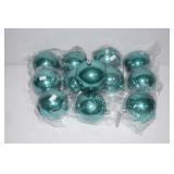 12 NEW 90mm Turquoise Christmas Balls