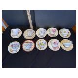 10 sets of cups & saucers- see pictures