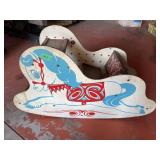 Vintage wooden rocking horse