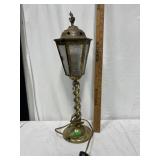 Small metal & glass table lamp